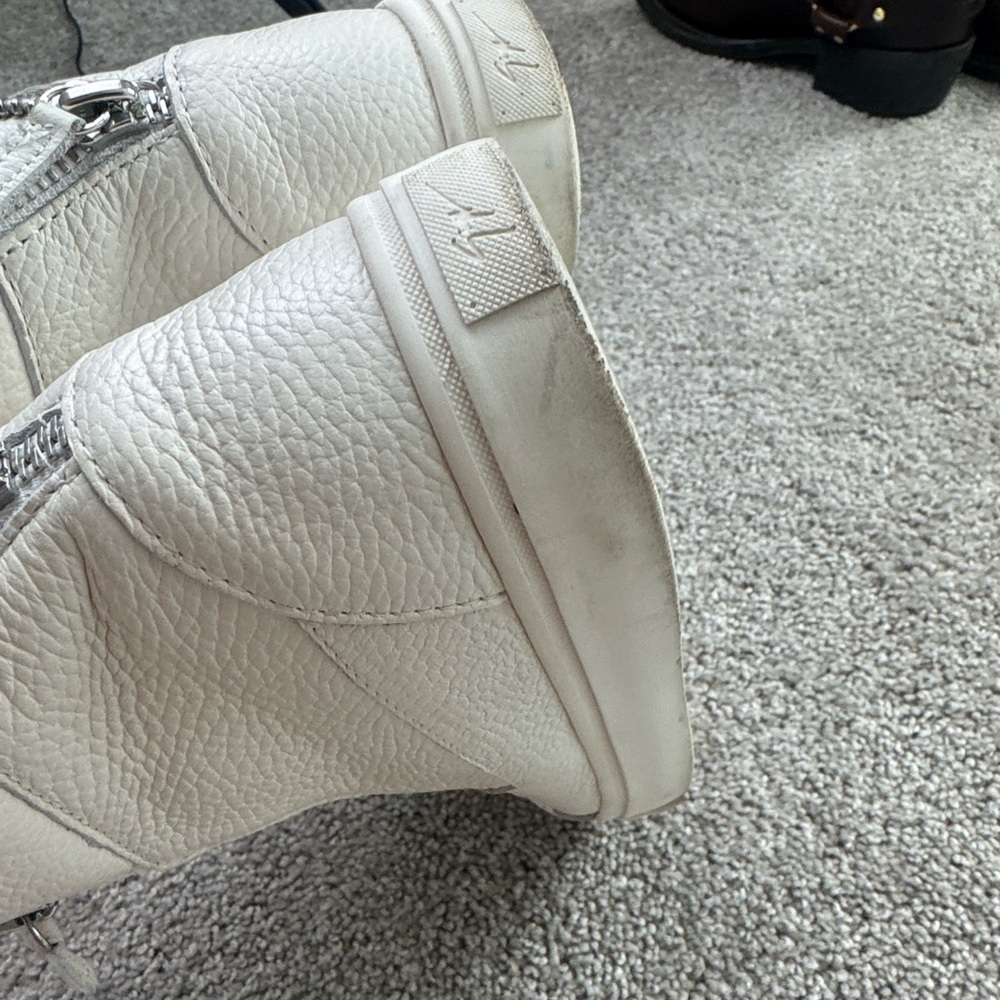 Giuseppe Zanotti White Leather High-Top Sneakers - Picture 9 of 9
